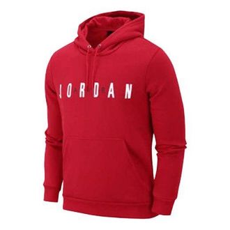 Air Jordan Mens Air Jordan Sports Printing Logo Fleece Red CJ9666-687
