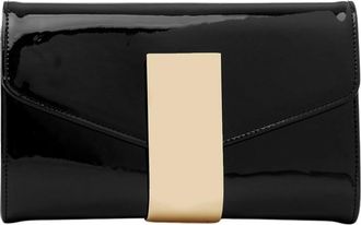Twentyfourhaitch Belize Clutch - Dames - Clutches - Zwart - ONE Size - Leer - Tassen