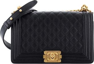 Chanel Borsa a tracolla Boy Flap media - Nero