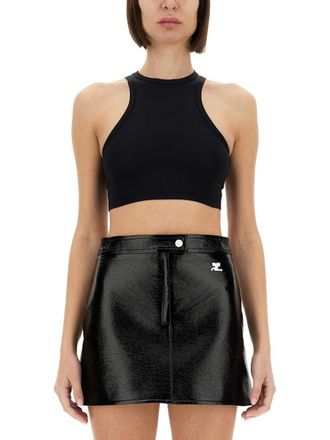 ジャケット Courreges SS24 TOP CROPPED (124DBL153_DE00167011) Courrèges strap-detail Cropped Jacket | Black | FARFETCH AE