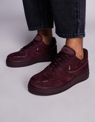 Nike Air - Force 1 07 - Sneakers bordeaux con logo imbottito-Rosso