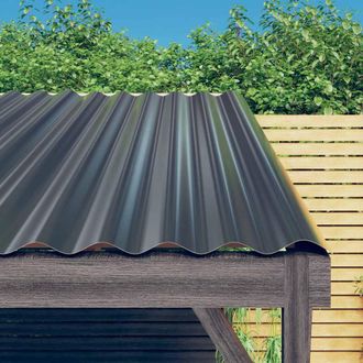 vidaXL Vidaxl - Paneles Tejado 36 Uds Acero Galvanizado Gris Antracita 60x36 Cm