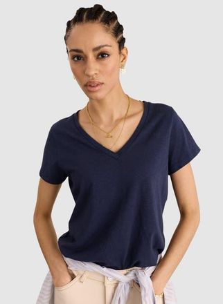 Baukjen Hanorah V-Neck T-Shirt in Deep Indigo at Nordstrom, Size 14
