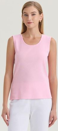 Ming Wang Mid-Length Scoop Neck Knit Tank in Perfect Pink at Nordstrom, Size X-Small
