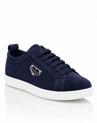 Philipp Plein Perforated Suede Low-Top Sneakers