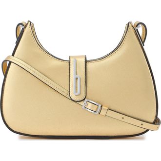 Behno Mini Leena Metallic Leather Crossbody Bag in Gold at Nordstrom