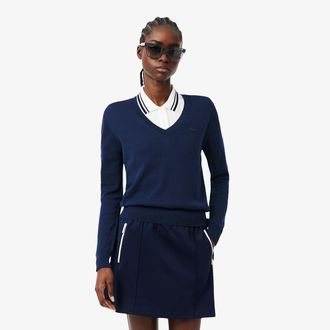 Lacoste Trui met V-hals en lange mouwen