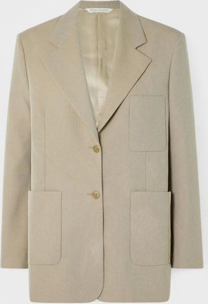 Palm Angels Womens Palm Angels Knit Tape Blazer Beige - Tan - Size: 10/8