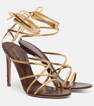 Gianvito Rossi Metallic leather sandals