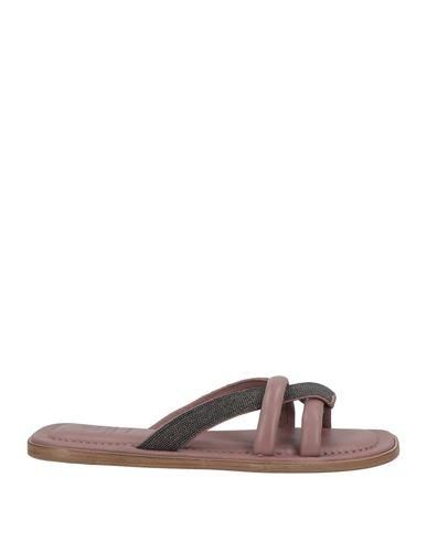 サンダル・ミュール BRUNELLO CUCINELLI Women Sandals MZSLC2929C9122 Brown Brunello Cucinelli Square toe sandals for Women - Brown in
