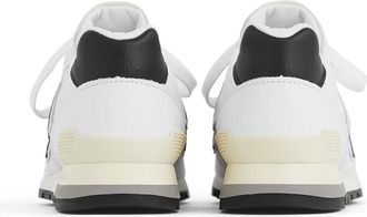 New Balance Mens Leather And Mesh Sneaker White Rubber