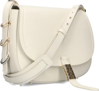 Pinko Klassieke Saddle Schoudertas - Dames - Schoudertassen - Beige - ONE Size - Leer - Tassen