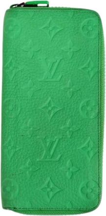 Louis Vuitton Pre-owned Wallets, female, Green, Size: ONE SIZE Pre-owned Canvas Wallet