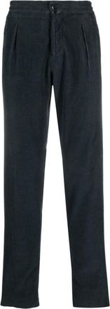 Kiton corduroy slim-cut trousers - men - Cotton/Cotton - 38 - Blue