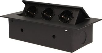 OEM Enchufe Empotrado 3x2p+z Borde Plano Negro - On-ae-1371/b