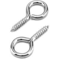 OEM Paquete De 60 C&aacute;ncamos Roscados, 40 X 19 Mm, Tornillos De Anillo, Galvanizados, Para Herrajes, Cadenas Para Cortinas Y Manualidades. - Crezuo