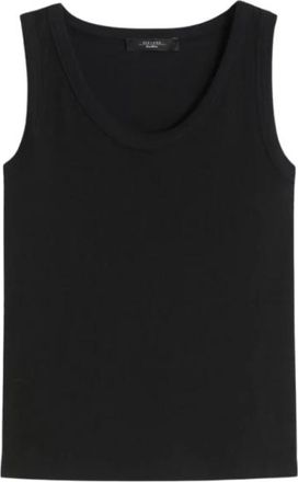 Max Mara Wkdmultic Top - Dames - Tops zonder mouwen - Zwart - S - Katoen - Tops