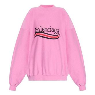 Balenciaga (WMNS) Balenciaga FW23 Logo Sweater Pink 720462TNVE81715