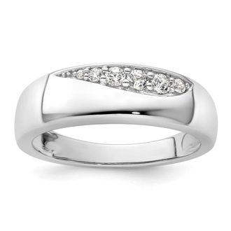 Diamond2Deal 14k Gold Lab Grown Diamond Wedding Band Ring 1/4Ct Clarity- VS Color- D-E