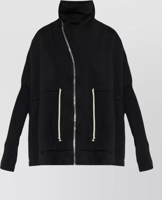 Rick Owens ribbed funnel neck sweatshirt