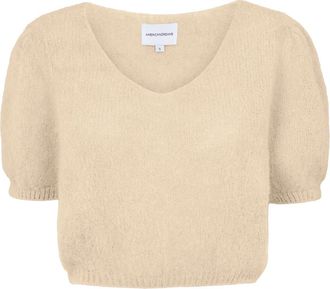 Americandreams Lolanda Pullover - Dames - Ronde hals truien - Beige - S - Wol - Truien & Vesten