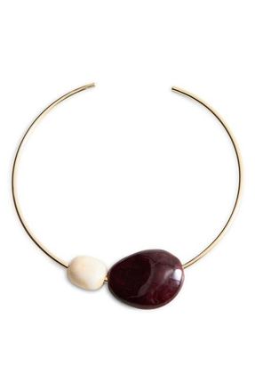 Mango Rigid Bead Choker Necklace in Gold at Nordstrom
