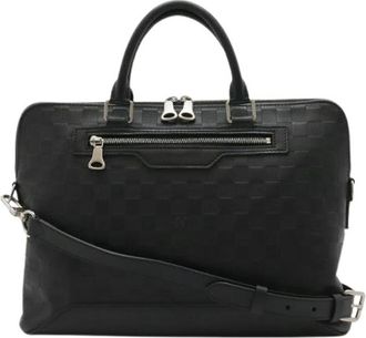 Louis Vuitton Pre-owned Avenue Damier Infini Briefcase - Dames - Vintage Handtas - Zwart - ONE Size - Leer - Vintage
