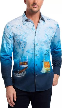 Robert Graham Garrick Club Long Sleeve Woven Shirt In Turquoise