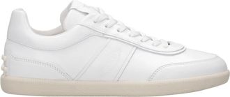 Tod's Tabs Leather Sneakers - Heren - Sneakers - Wit - 44 EU - Leer - Schoenen