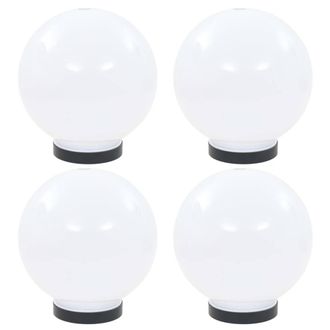 Berkfield Home LED Bowl Lamps 4 pcs Spherical 20 cm PMMA in White