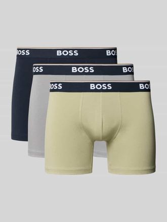 HUGO BOSS Trunks aus Baumwoll-Mix im 3er-Pack in Mittelgrau, Gr&ouml;&szlig;e XXL