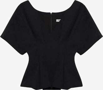 SIMKHAI Top mit V-Ausschnitt und Fledermaus&auml;rmeln Rozen