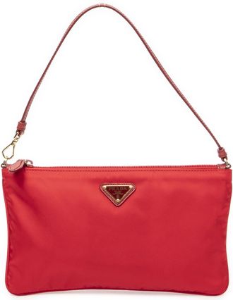 Prada Pre-owned Womens Flat Zip Clutch - Red - One Size