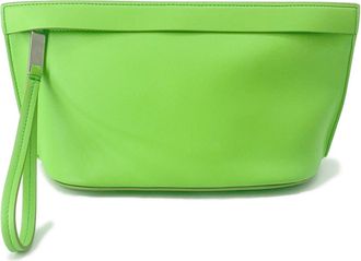 Ferragamo Light Green Leather Clutch Bag (Pre-Owned)