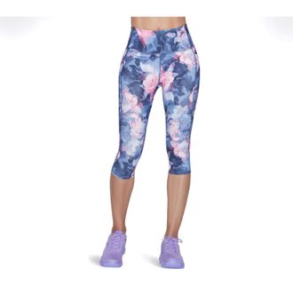 Skechers Performance GO WALK HW Zomer Roze Capri Nylon Dames Blauwe Sportlegging