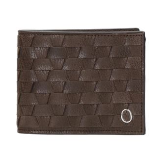 Orciani Wallets & Cardholders, male, Brown, Size: ONE SIZE Brown Leather Wallet with Woven Pattern