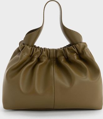 Charles & Keith Ally Ruched Chain-Handle Bag