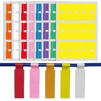 OEM 240 Etiquetas Adhesivas Para Cables, 8 Colores, Resistentes Al Agua Y A Los Desgarros, Aptas Para Escribir, Para La Identificaci&oacute;n De Cables