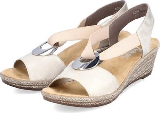 Rieker Womens Fanni H6 Wedge Sandal In Beige