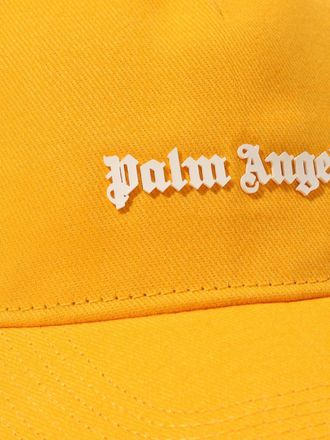 Palm Angels Mens Classic Logo Baseball Cap Yellow Accessories > Beanies & Hats