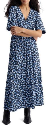 Seasalt Cornwall Chateaux Floral Maxi Dress in Pressed Pansies Sail at Nordstrom, Size 16
