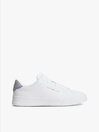 Tommy Hilfiger Logo Court Trainers With Leather