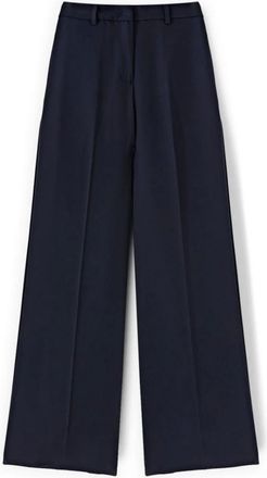 Motivi Broeken, Dames, Blauw, M, Polyester, Broek met wijde pijpen en persvouw