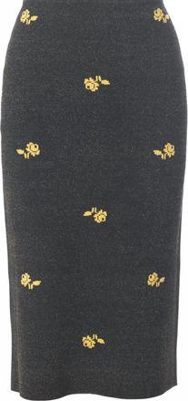 Rachel Comey Womens Gillian Knit Skirt In Black/yellow
