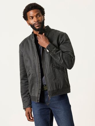 Fat Face FatFace Hamble Charcoal Grey Bomber Jacket