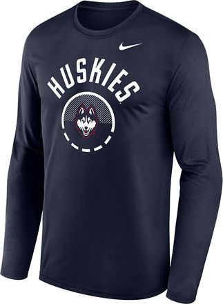 Nike UConn Basketball Shoot Around Legend Nike Mens Dri-FIT College Long-Sleeve T-Shirt in Blue | IV8647-421