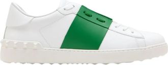 Valentino Garavani White Green Leather Sneakers