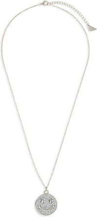 Sterling Forever Pav&eacute; Cubic Zirconia Positivity Pendant Necklace in Silver at Nordstrom