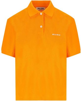 Miu Miu Logo-embroidered Polo Shirt