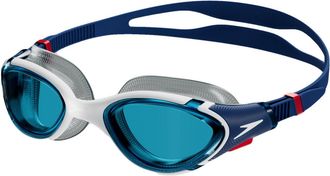 Speedo Heren Biofuse zwembril (Blauw/Wit/Rood)